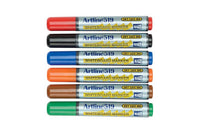סט 6 טוש סימון ללוח מחיק ARTLINE קטום