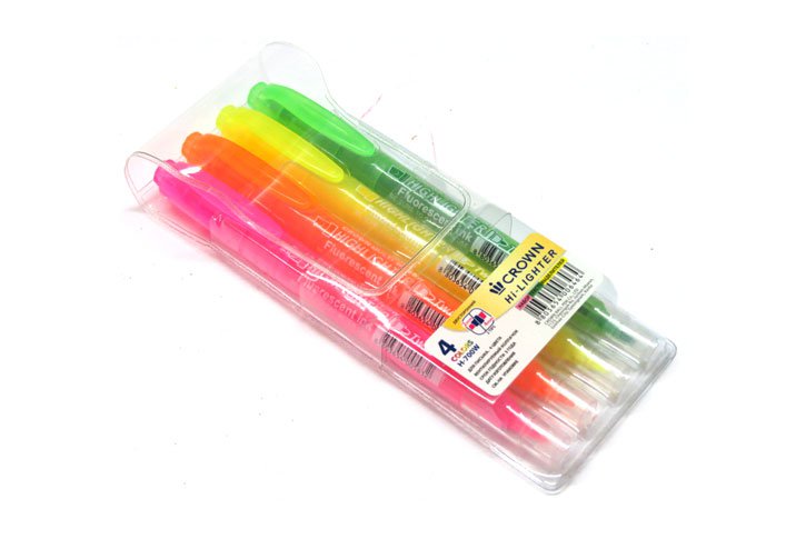 סט 4 עטי הדגשה דו-צדדי - H-700W