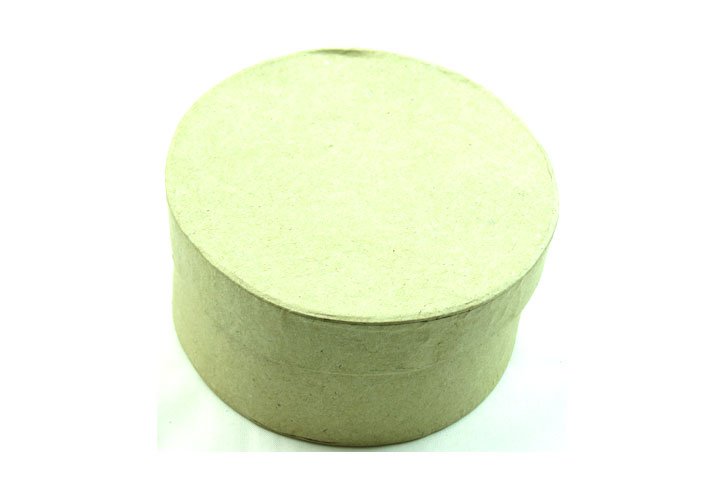 קופסת נייר עבודת יד , גודל 6-11 ס``מ - עגול