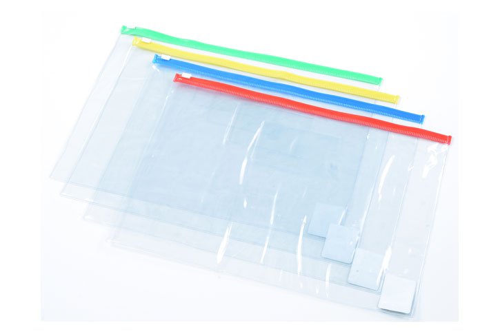 תיק כיס PVC עם ריץ רץ צבעוני 502410 B5