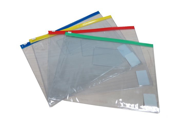 תיק כיס PVC עם ריץ רץ צבעוני 502410 B5