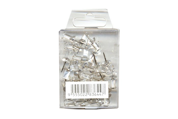 חבילת סיכות ללוח שעם - שקוף