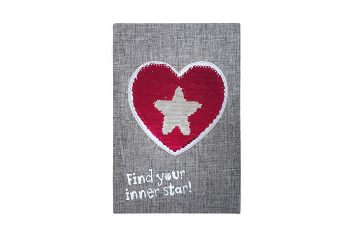 מחברת A5 פאייטים - לב