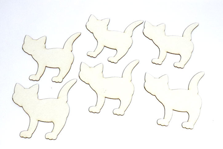 סט 6 חתולים - קרטון ביצוע