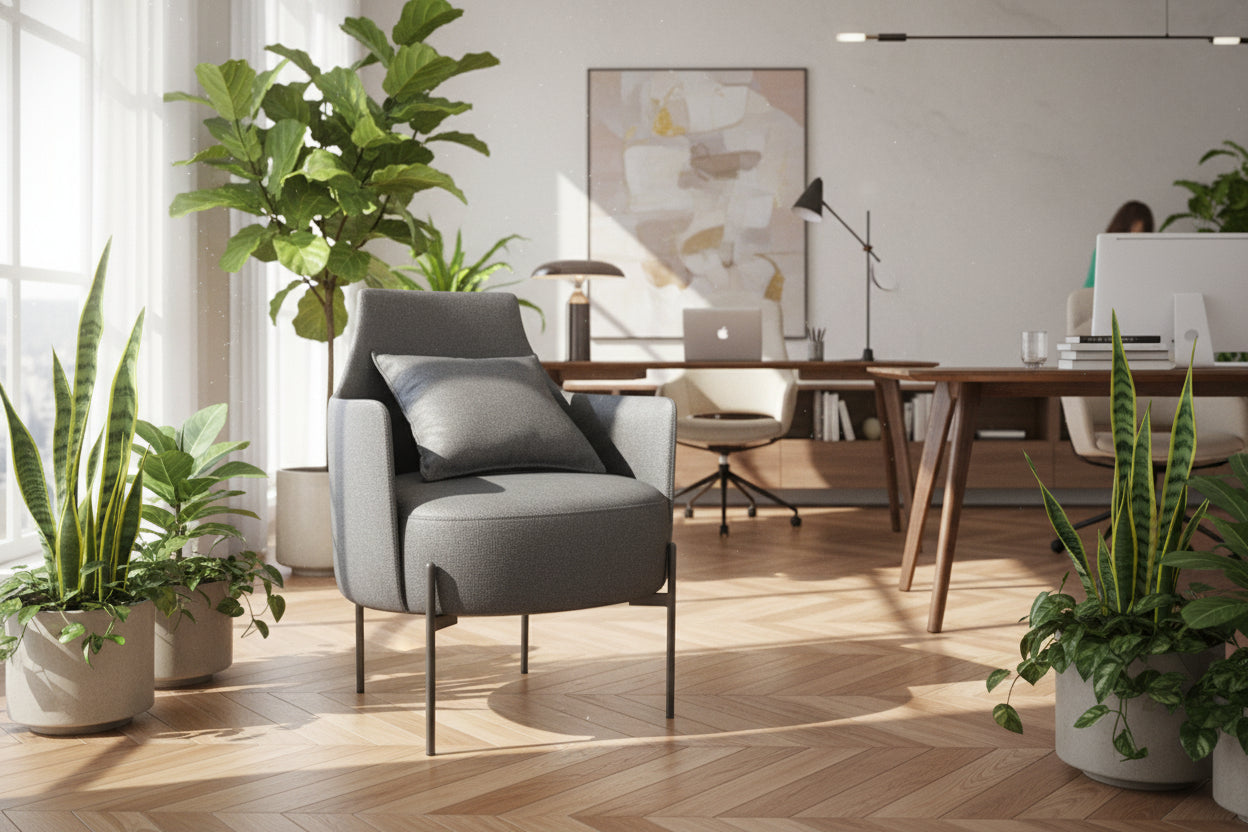 ספת יחיד המתנה Parma בד אפור עכבר