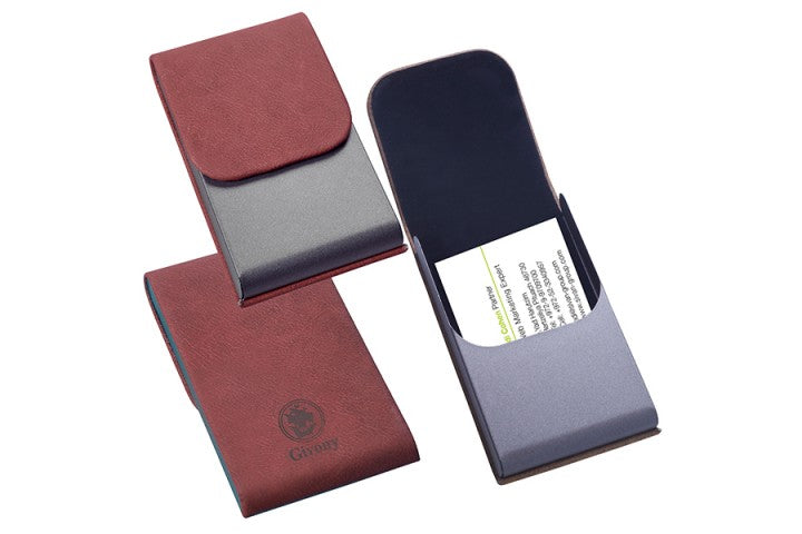 מארז מהודר לכרטיסי ביקור אלומיניום ועור מבית המותג גבעוני