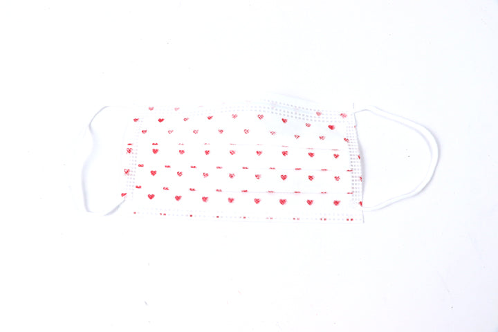 50 נשמיות (מסכות) לפנים דגם לבבות