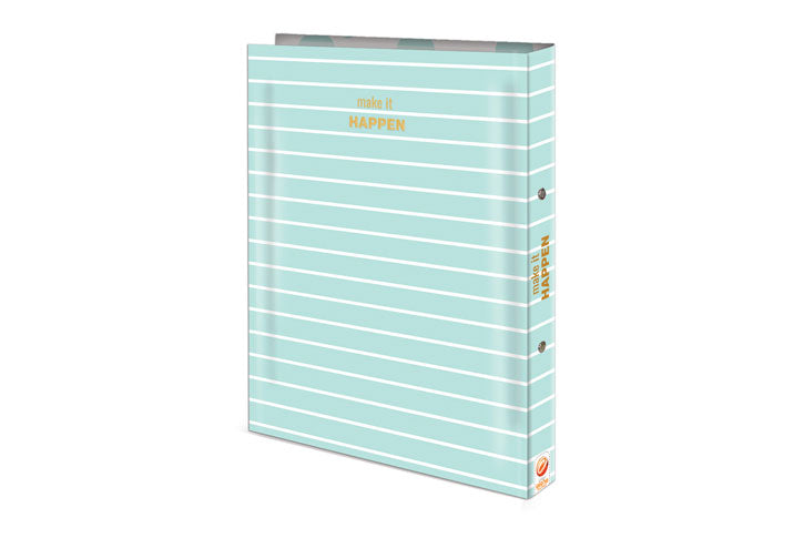 קלסר פוליו קרטון משודרג גב 4 - פסים ונקודות