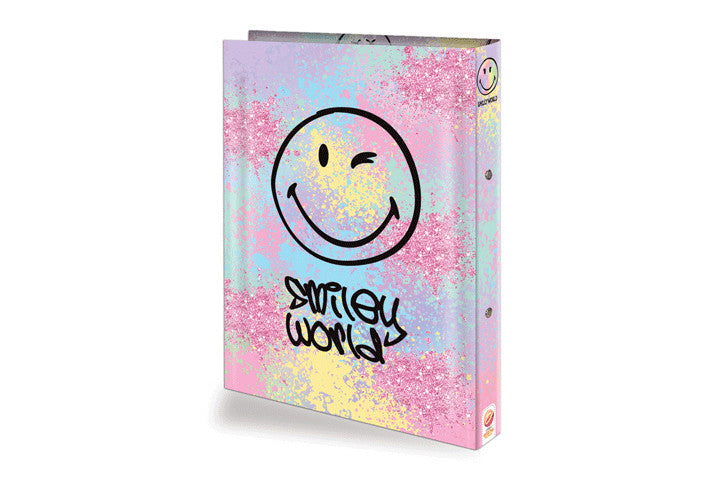 קלסר פוליו קרטון משודרג גב 4- סמיילי צבעוני