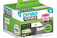 מדבקת DYMO פלסטיק עמידה : 32X57 מ``מ DURABLE
