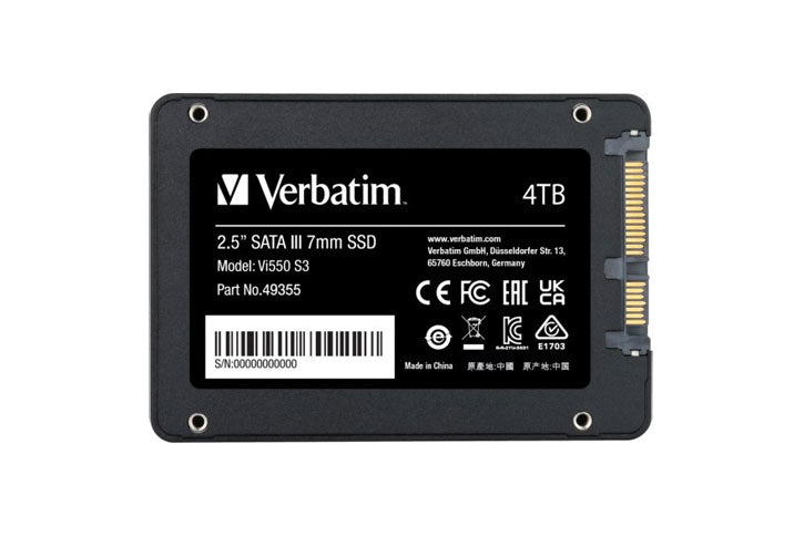 כונן קשיח פנימי  Verbatim Vi550 S3 2.5 Inch 4TB SSD SATA III
