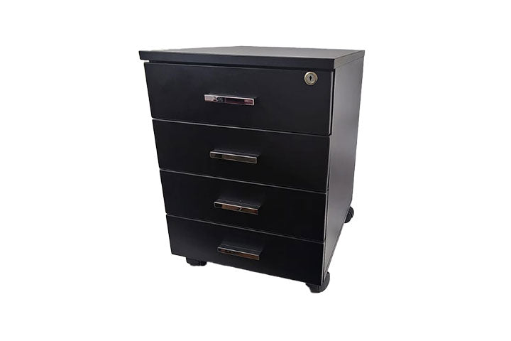 ארגז 4 מגירות נייד צבע שחור