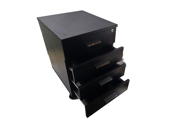 ארגז 4 מגירות נייד צבע שחור