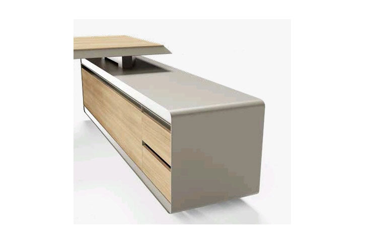 שולחן מנהל/ת PALOMA עם שלוחת מגירות צדדית צד ימין רוחב 240 ס``מ