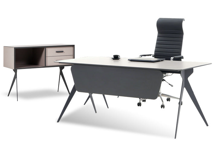 סט שולחן משרדי MATRIX רוחב 180 ס``מ + ארונית צדדית 90 ס``מ