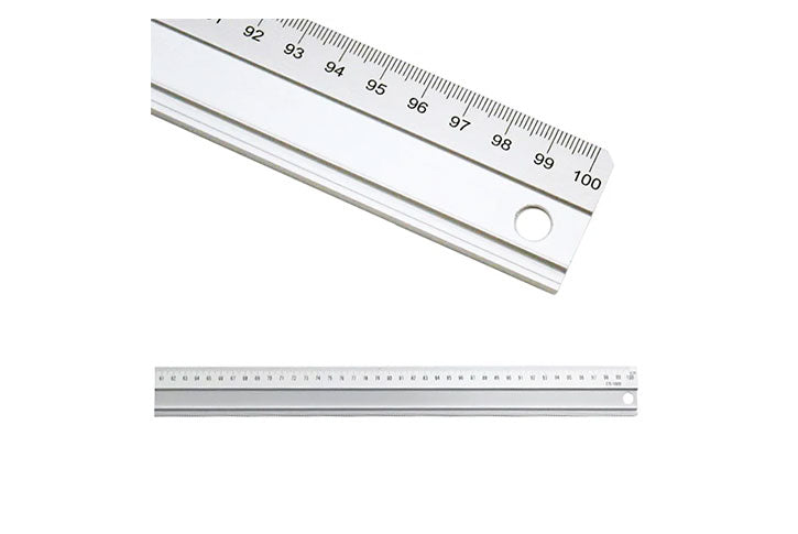 60 cm aluminum ruler for cutting with rubber stop