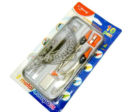 מחוגה+ סט סרגלים YL19018