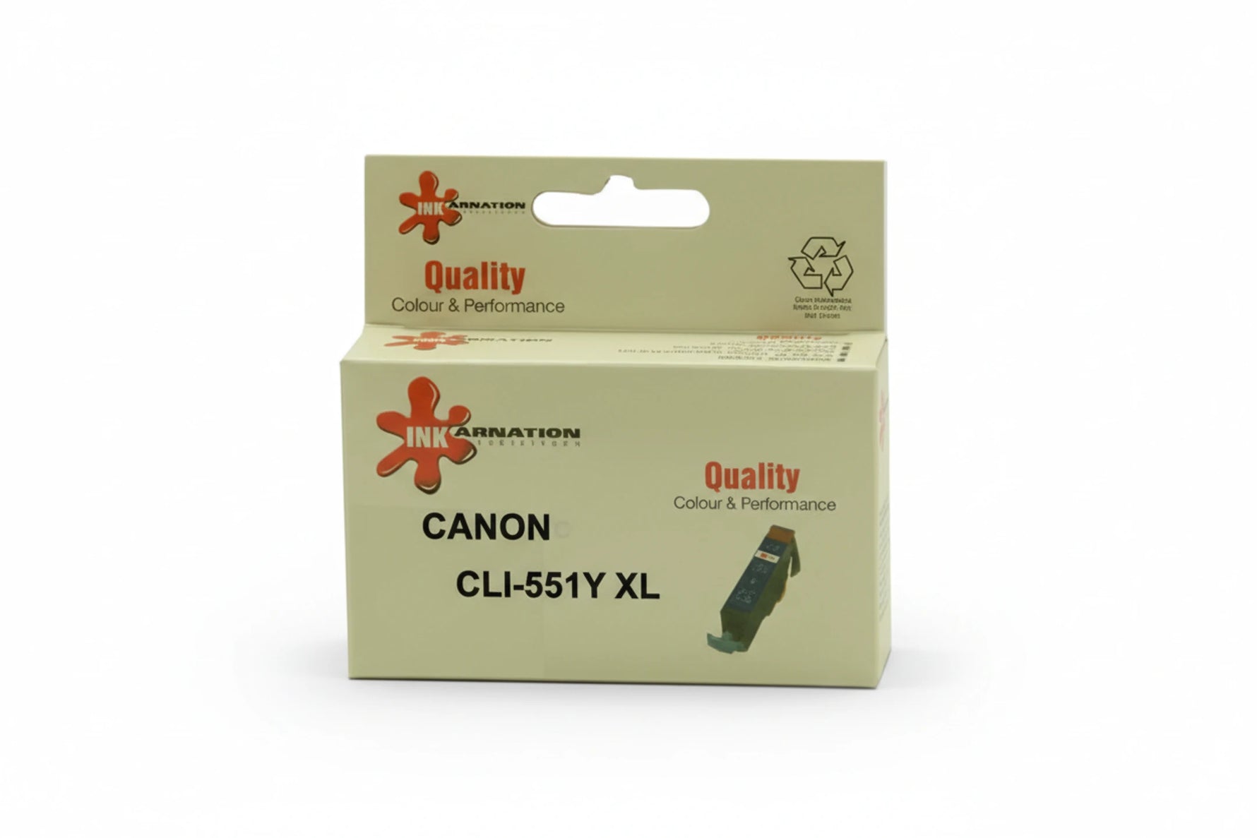 ראש דיו  גדול תואם צהוב CANON CLI-551Y XL