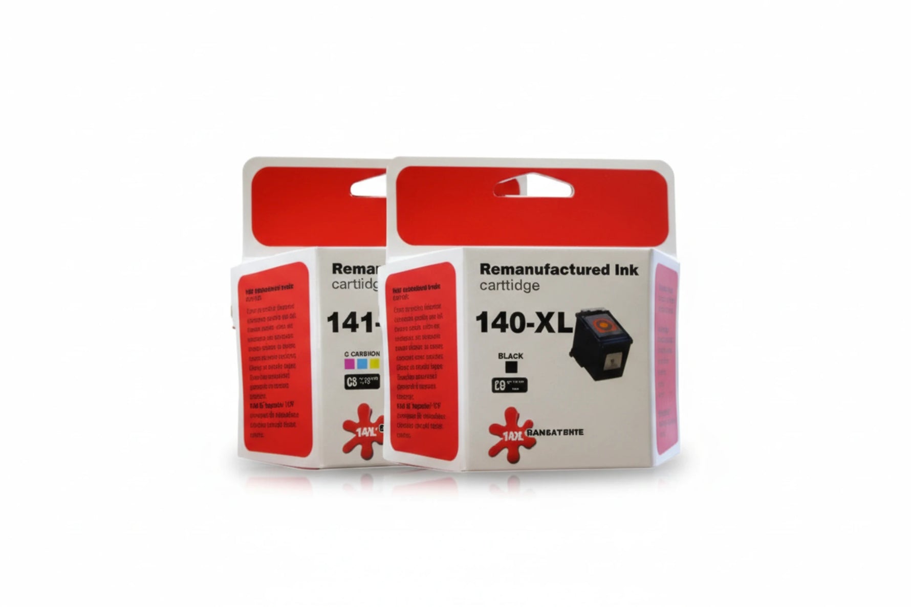 זוג ראשי דיו גדולים תואמים (HP CB336HE+CB338H (140XL+141XL