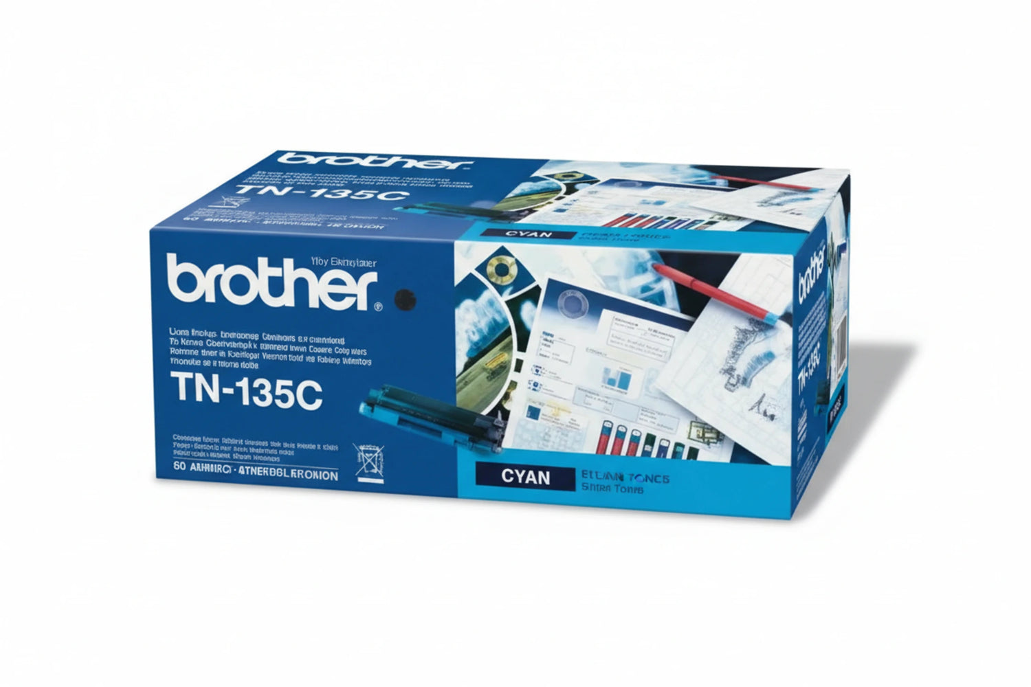 Tn-135C ציאן  מספיק לכ 4500 דף- brother