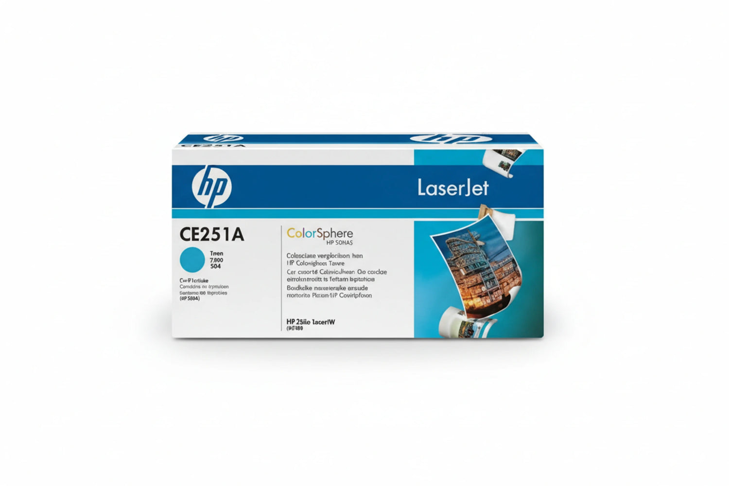 טונר ציאן מקורי HP CE251A  מספיק לכ- 7,000 דף (HP 504A)