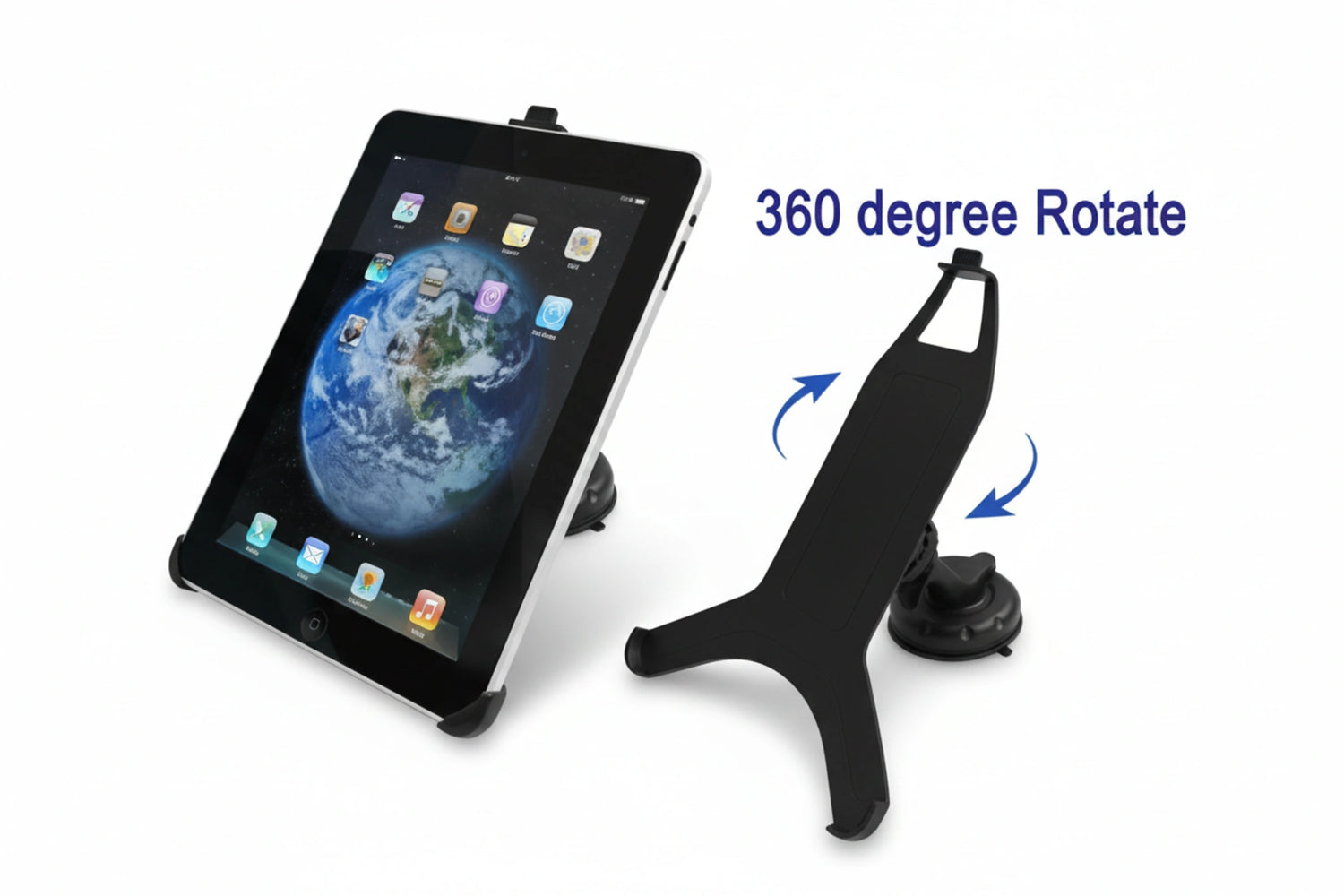 זרוע לרכב עבור iPAD עם סיבוב של 360 מעלות-שחור