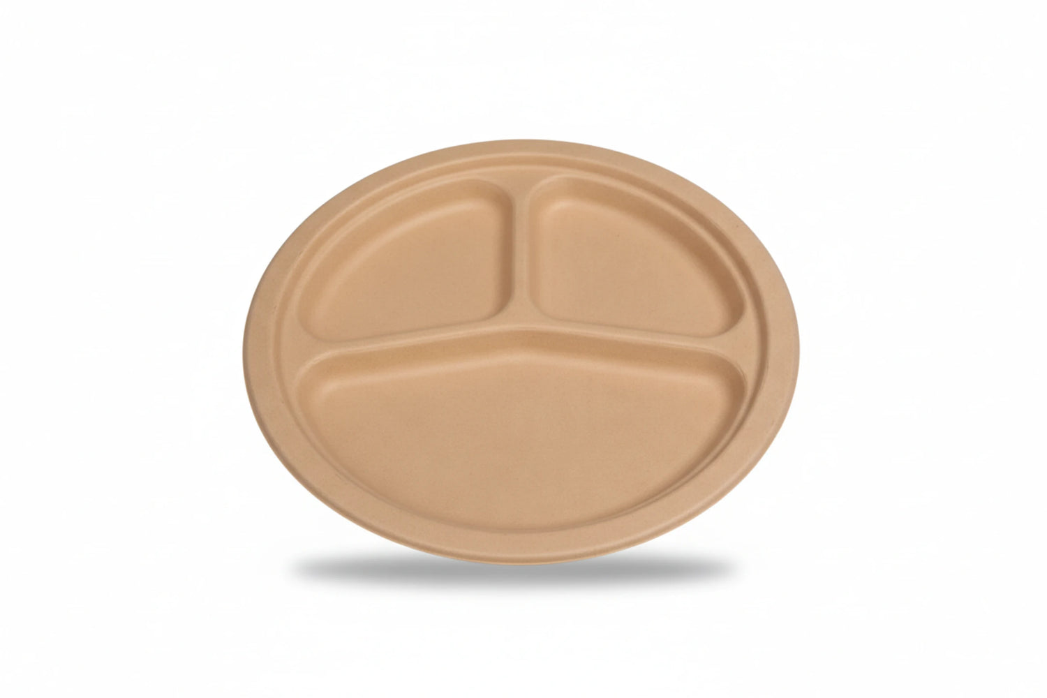 צלחת טבע מתכלות - EATWARE-גודל 10.5 מחולק ל-3