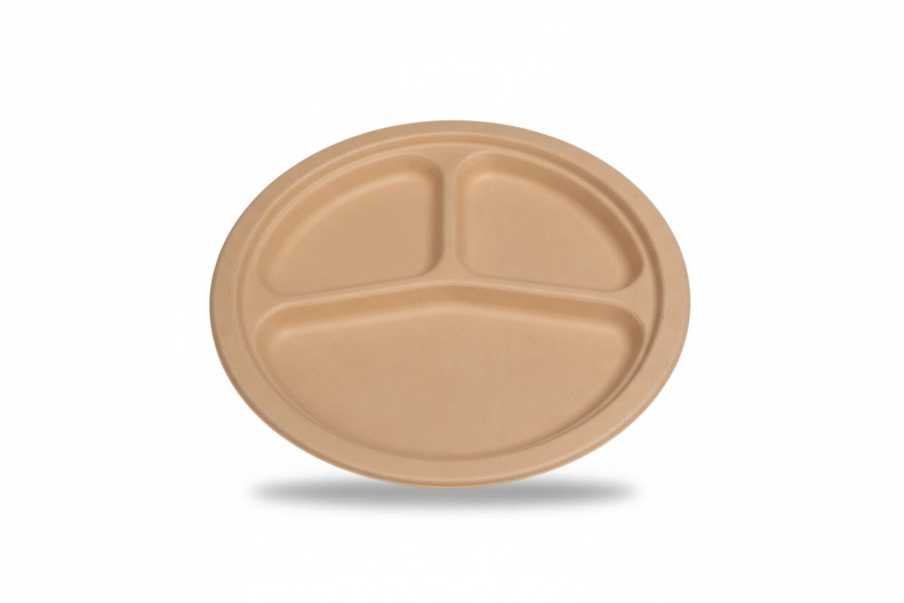 צלחת טבע מתכלות - EATWARE-גודל 10.5 מחולק ל-3