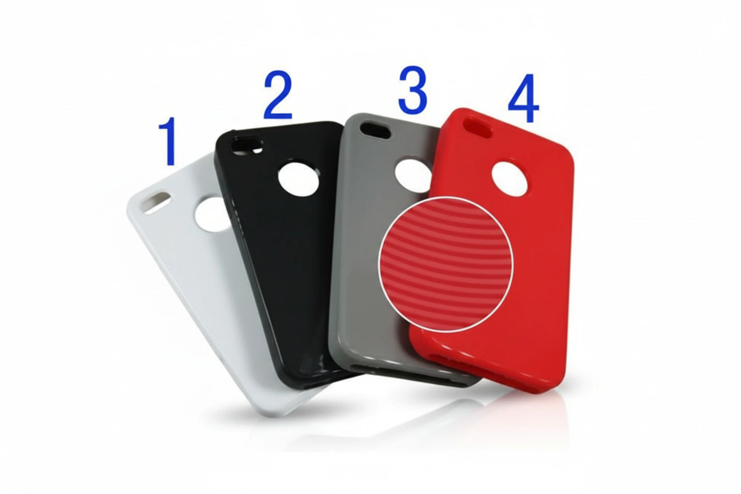 כיסוי מגן צבעוני ל-iPhone 4