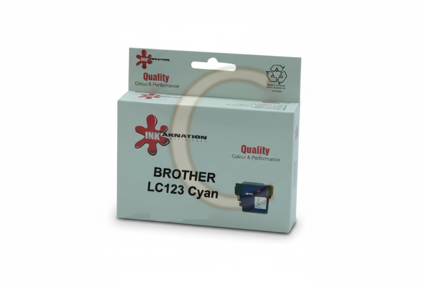ראש דיו  ציאן תואם BROTHER LC123 Cyan