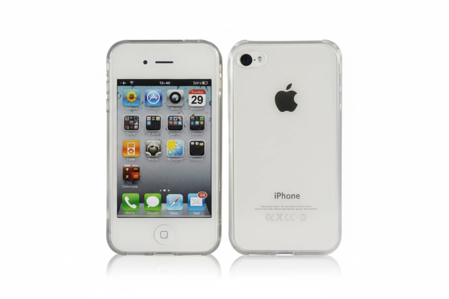 מגן פלסטיק שקוף עבור iPhone 4