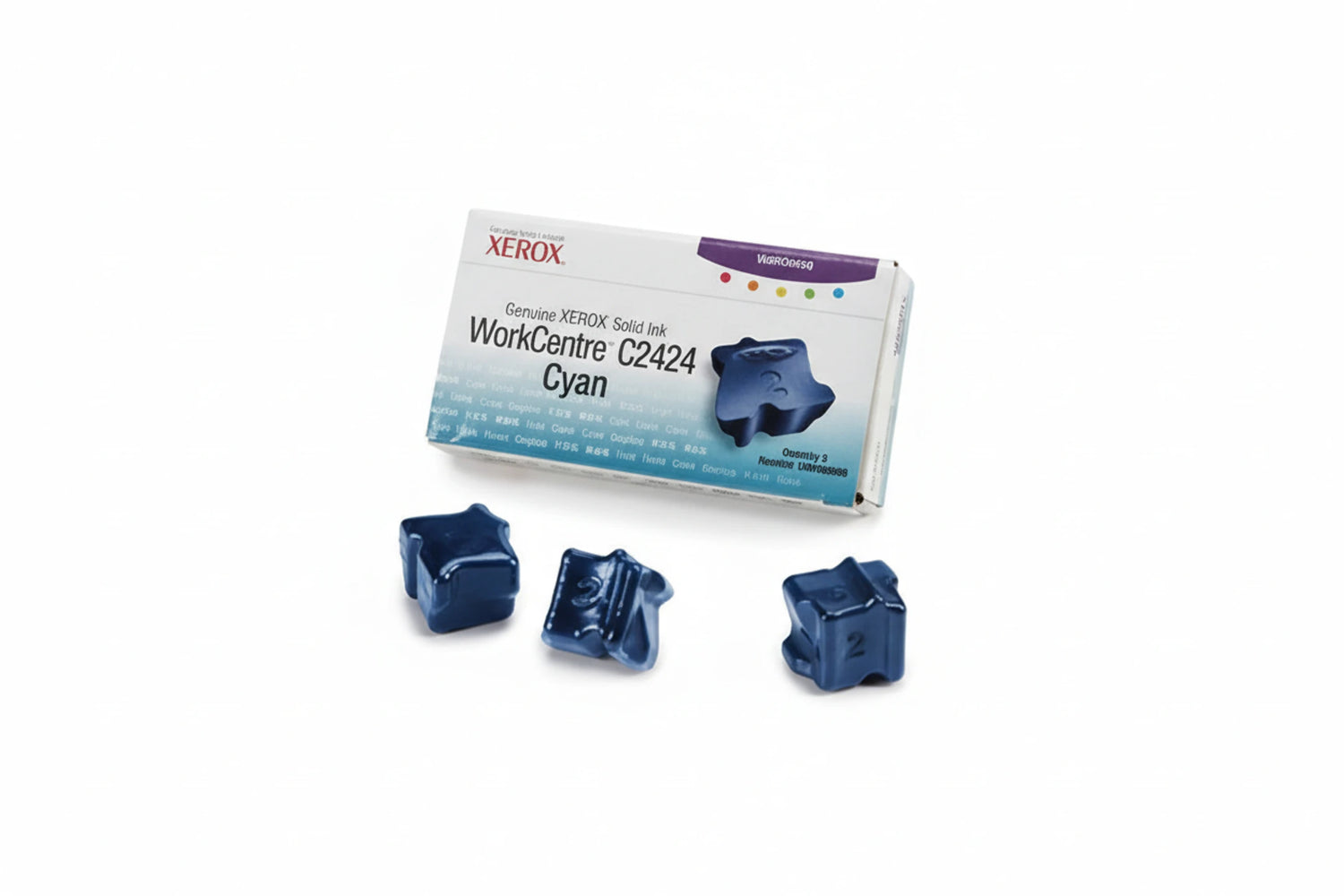 3 יחידות מקורי בצבע ציאן XEROX 108R00660  