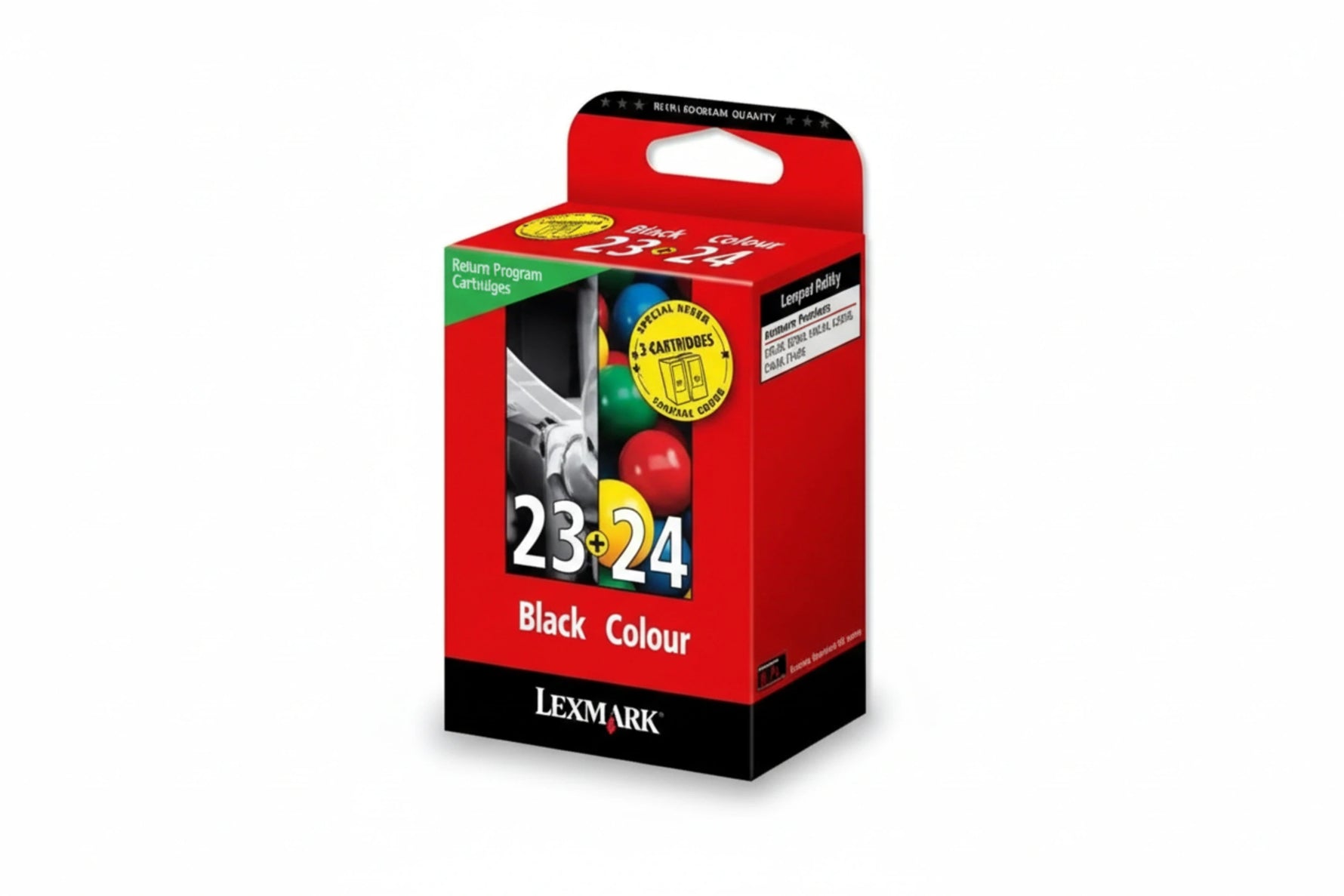 זוג ראש דיו שחור+צבע מקורי 23+24 Lexmark 18C1419E