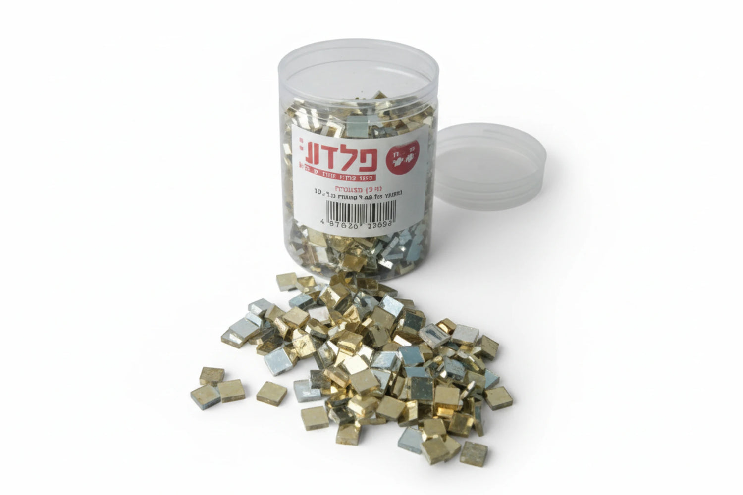 פסיפס ריבועים בצבע זהב/כסף