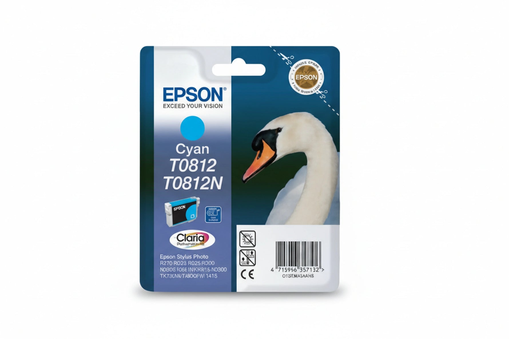 ראשי דיו ציאן מקורי EPSON T0812