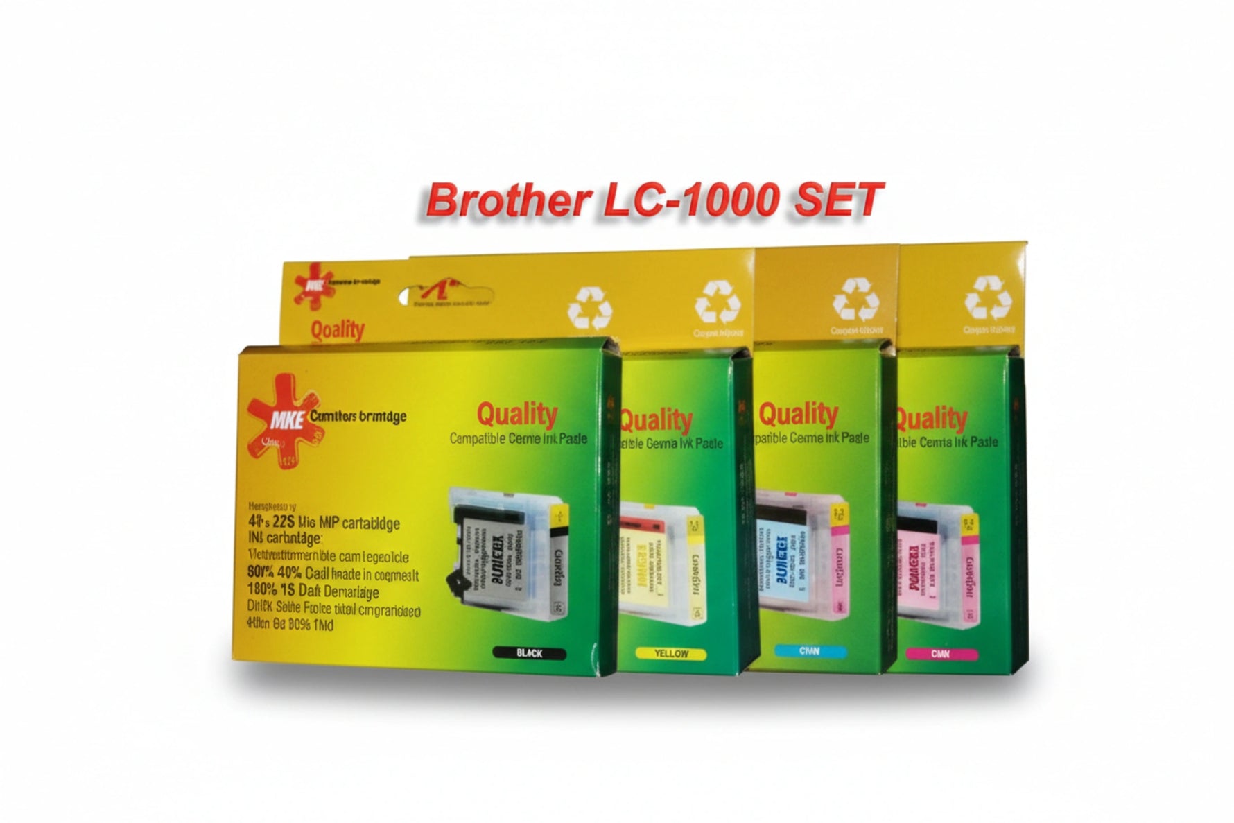 סט 4 ראשי דיו LC1000 תואמים