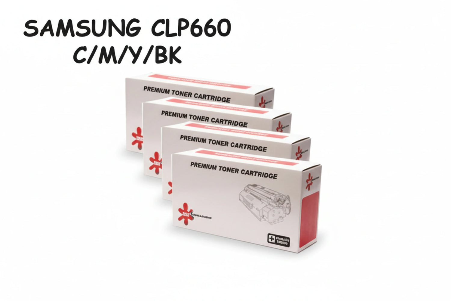 סט 4 טונרים תואמים SAMSUNG CLP660 C/M/Y/BK 