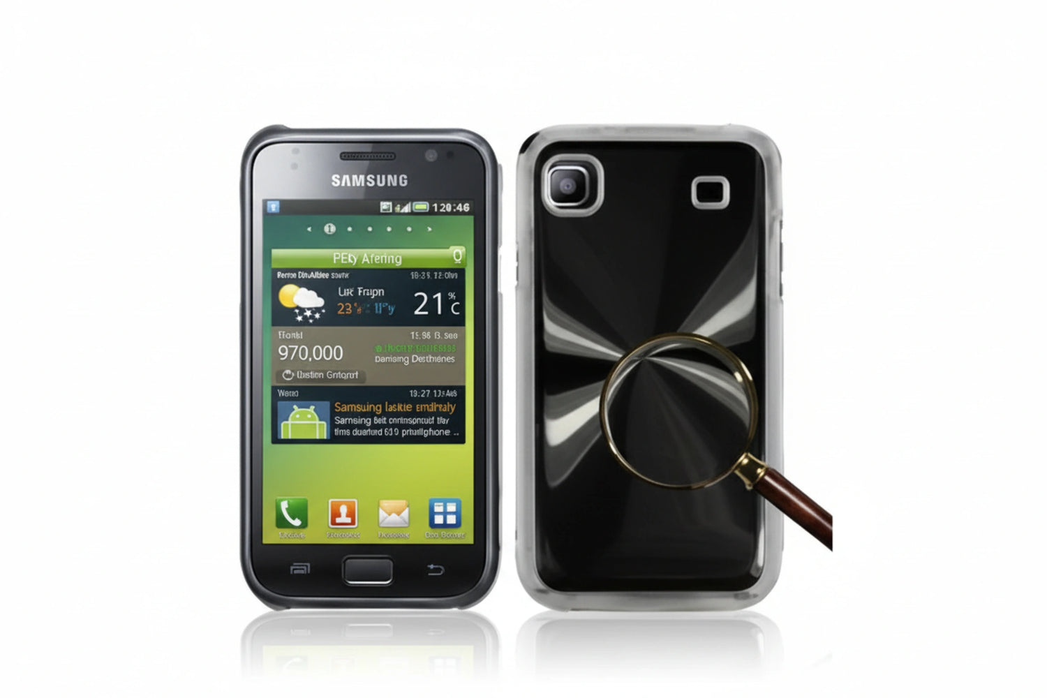 כיסוי פלסטיק מתכתי עבור Samsung i9000