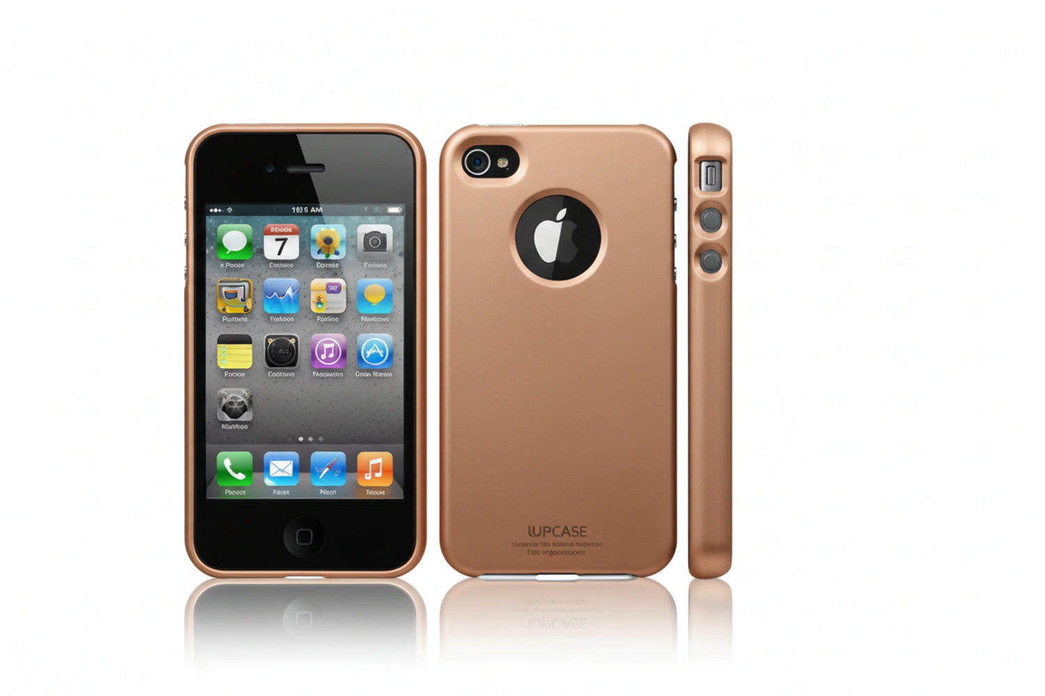 כיסוי פלסטיק מבריק עבור iPhone 4-נחושת