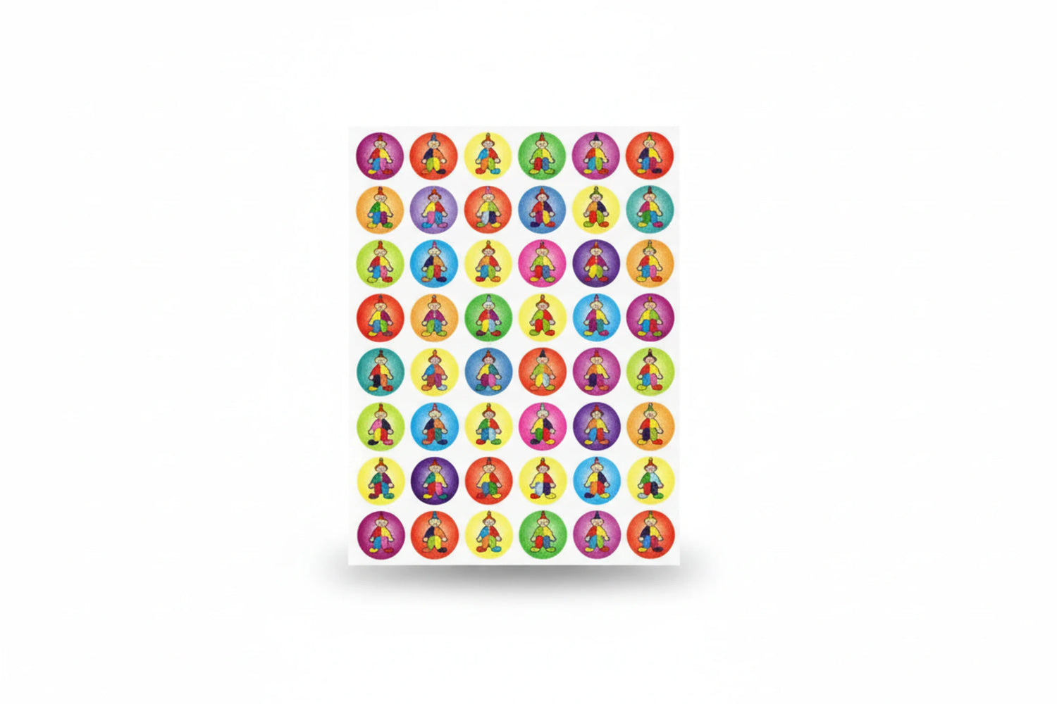 מדבקות פורים ליצנים קוטר ``19