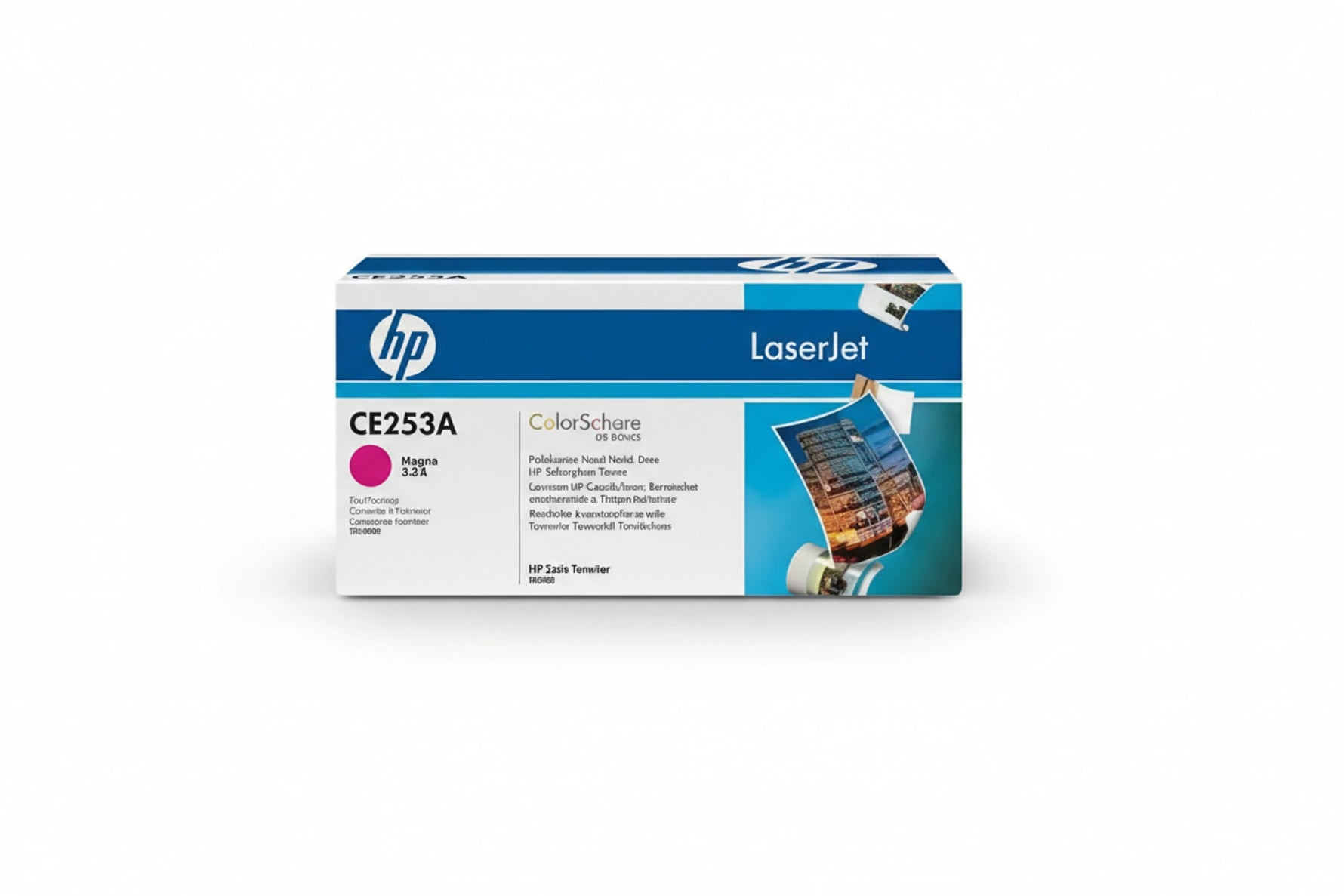 טונר מגנטה מקורי HP CE253A  מספיק לכ- 7,000 דף (HP 504A)